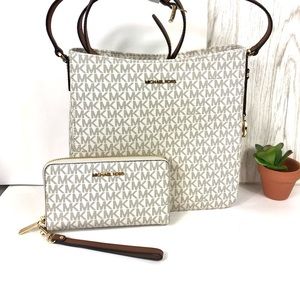 Michael Kors Large Crossbody Messenger Bag and Wallet Set